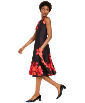 macy's calvin klein floral dress