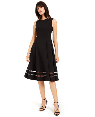 Calvin Klein Petite Illusion-Hem Midi Dress - Macy's