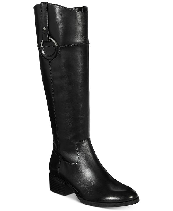 Alfani Women's Bexleyy Riding Leather Boots, Created for Macy's ...