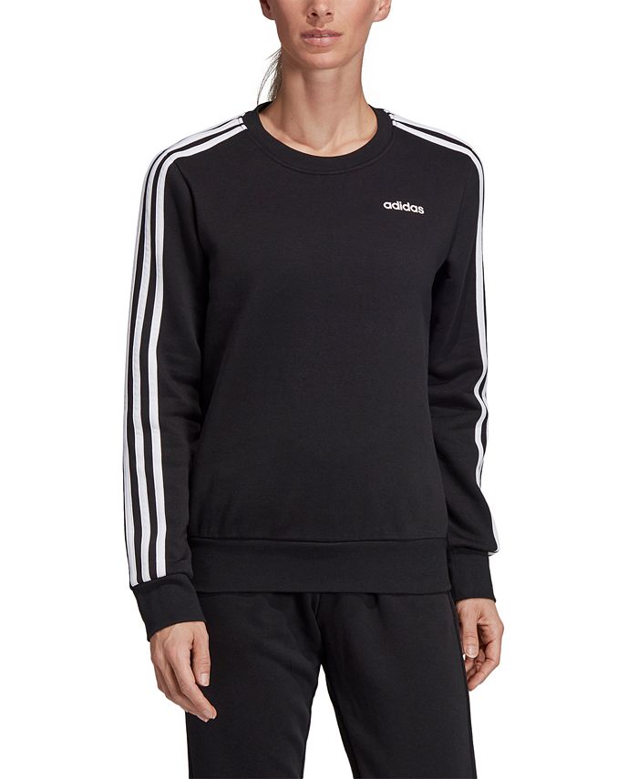 adidas Women's Essentials 3-Stripe Fleece Sweatshirt - Macy's