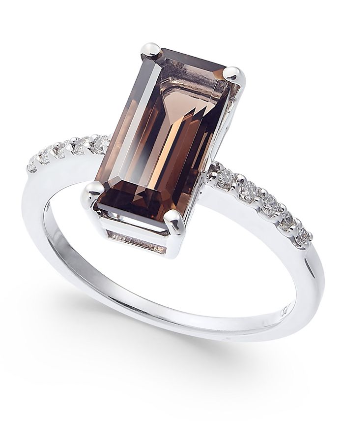 Macy s Smoky Quartz 3 1 5 ct. t.w. Diamond 1 10 ct. t.w