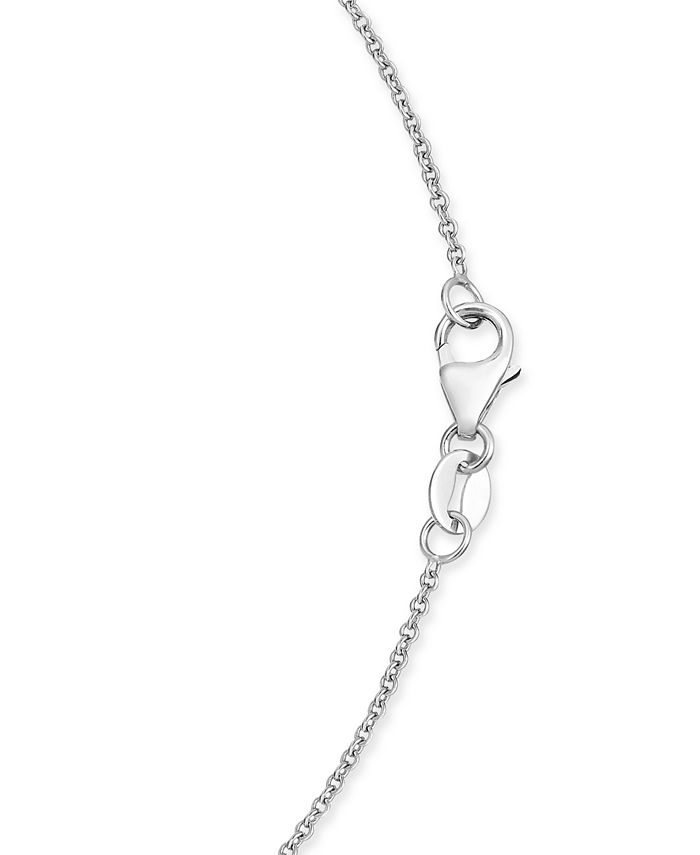 Macy's - Certified Diamond Open Circle Pendant Necklace (1-1/2 ct. t.w.) in 14k White Gold, 16" + 2" extender