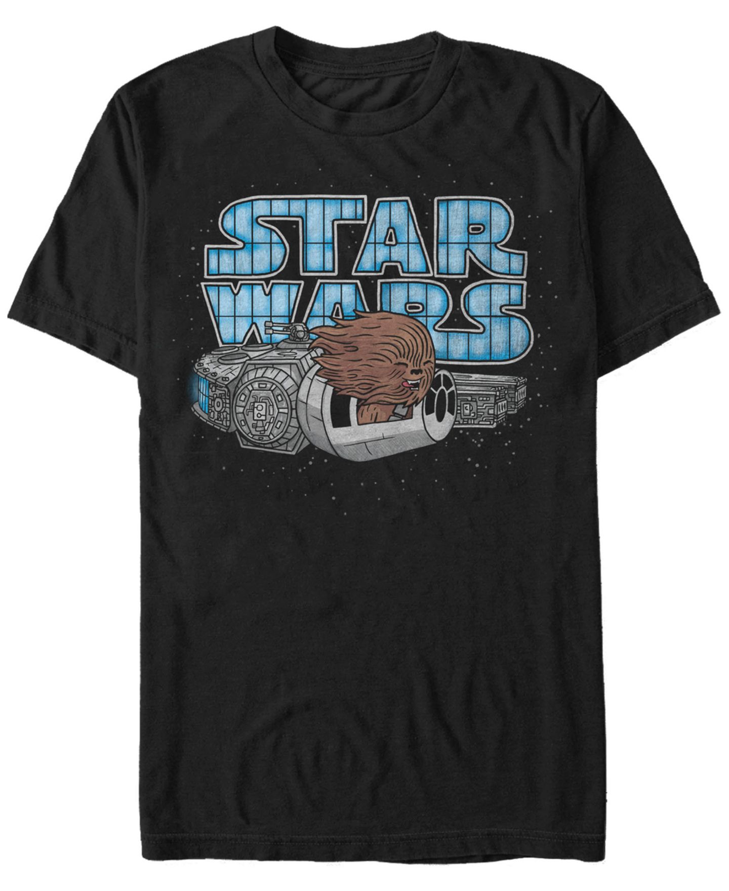 Мужская футболка Fifth Sun Star Wars Classic Cute Chewbacca Hair In The Wind Short Sleeve, цвет: Чёрный — фото 1