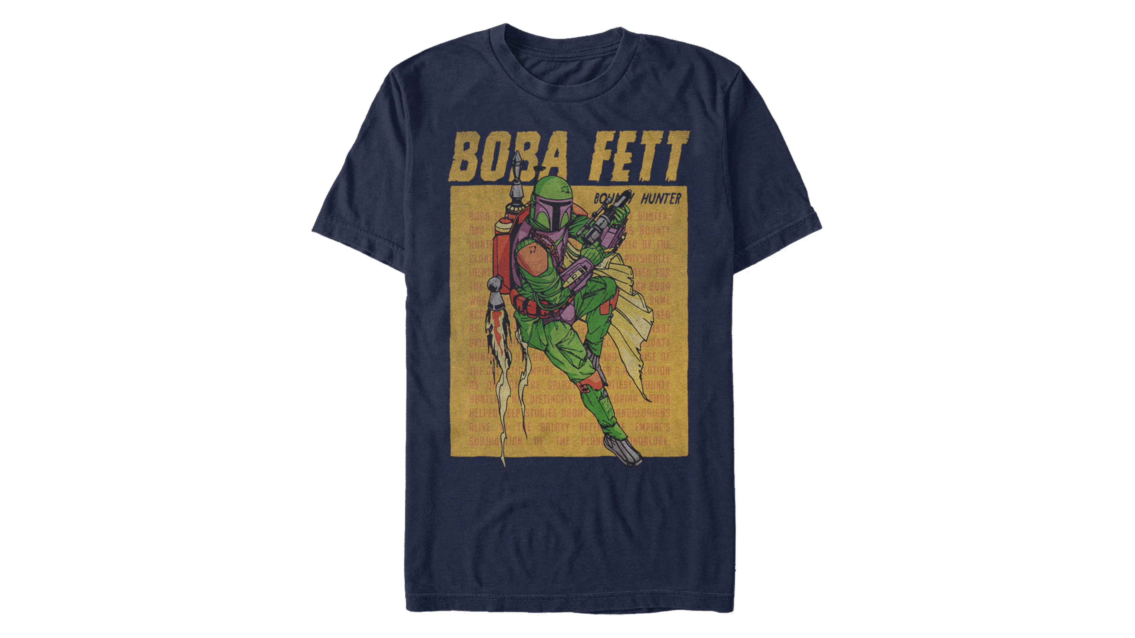 Star Wars Men's Classic Boba Fett Bounty Hunter Jet Pack Short Sleeve T-Shirt
