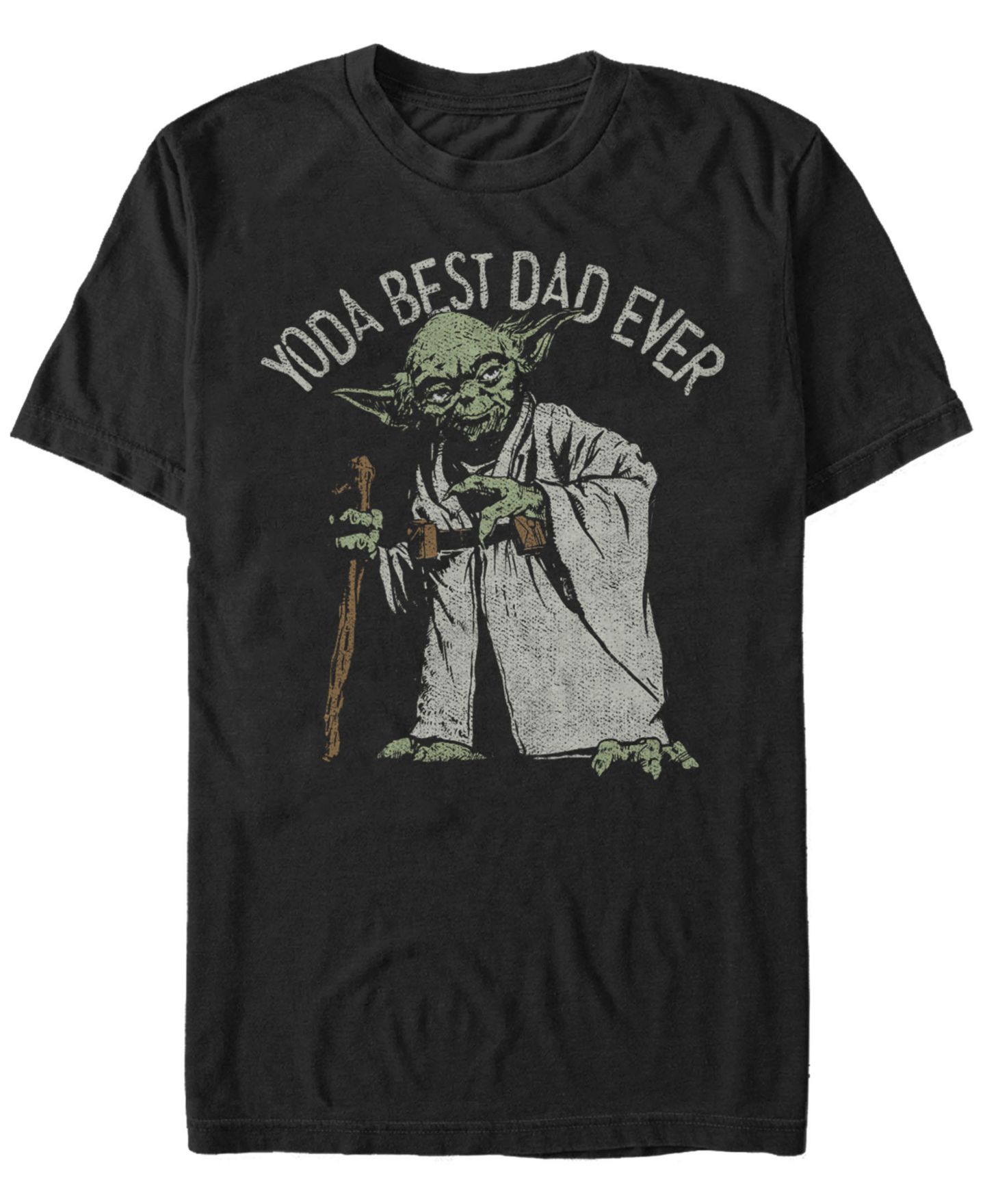 Мужская футболка Fifth Sun Star Wars Yoda Best Dad Ever Short Sleeve, цвет: Чёрный — фото 1