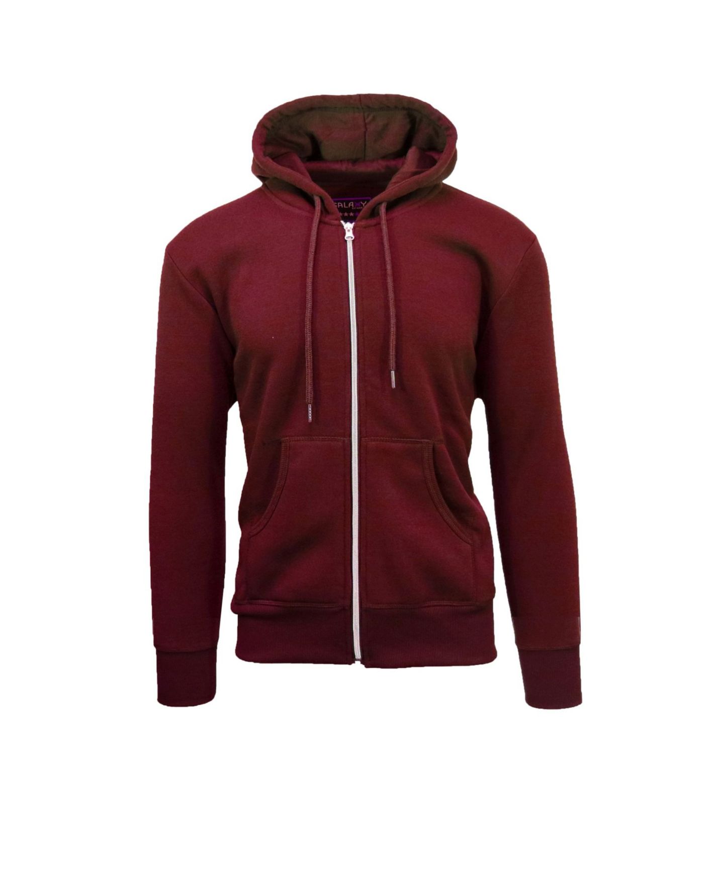 Мужское худи Galaxy By Harvic Full Zip Fleece Hooded, цвет: Чёрный — фото 7