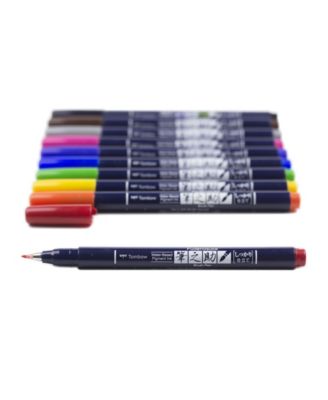 Tombow Fudenosuke Color Brush Pen Set, 10-Pack