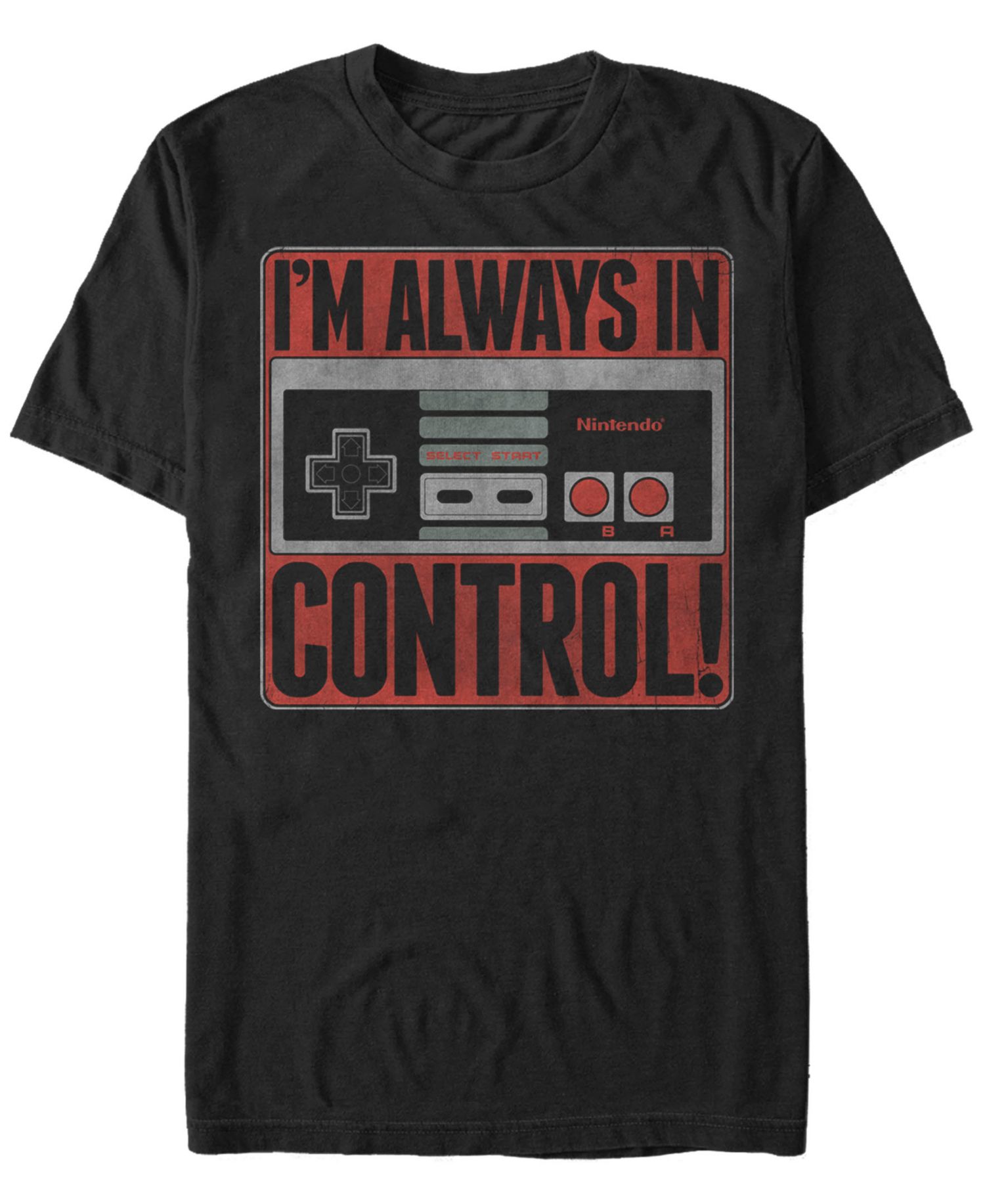 Nintendo Men's NES Controller I'M Always In Control Short Sleeve T-Shirt