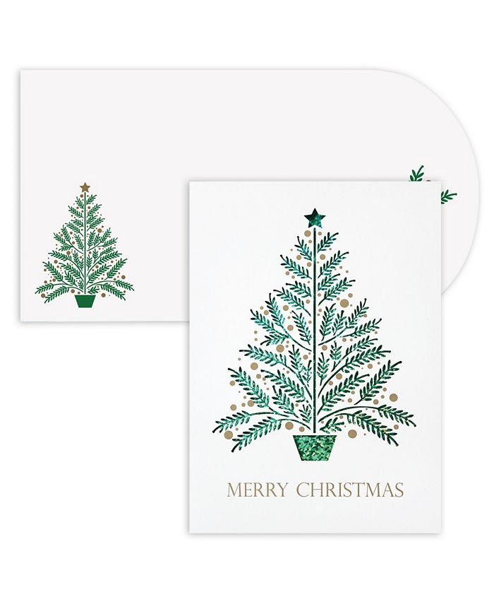 Masterpiece Studios Christmas Tree Laser Cut Holiday Boxed Cards - Macy's