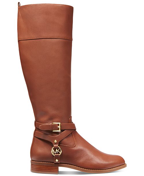 Michael Kors Preston Leather Tall Riding Boots & Reviews - Boots ...