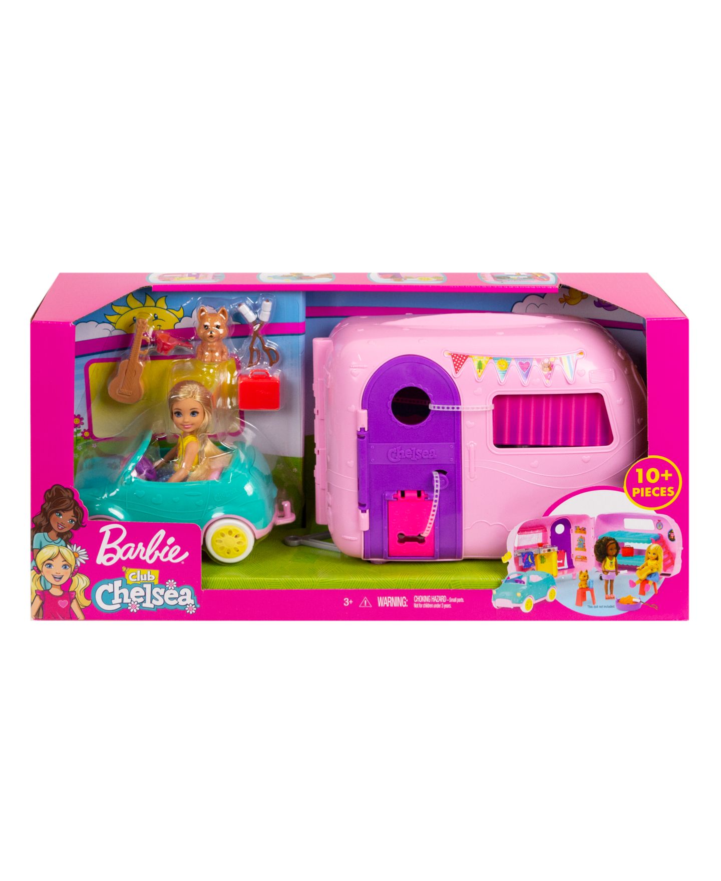 Детские куклы Barbie Toys, Camper Playset with Chelsea Doll, Toy Car and Accessories — фото 5