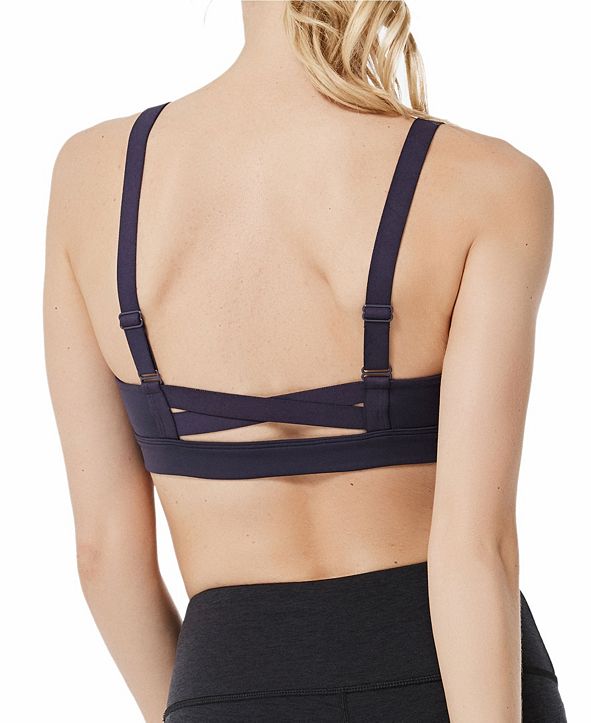 Yvette Women Criss Cross Back No Bounce Wirefree Yoga Sports Bra For 