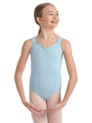 Shop Capezio Big Girls Princess Tank Leotard In Baby Blue