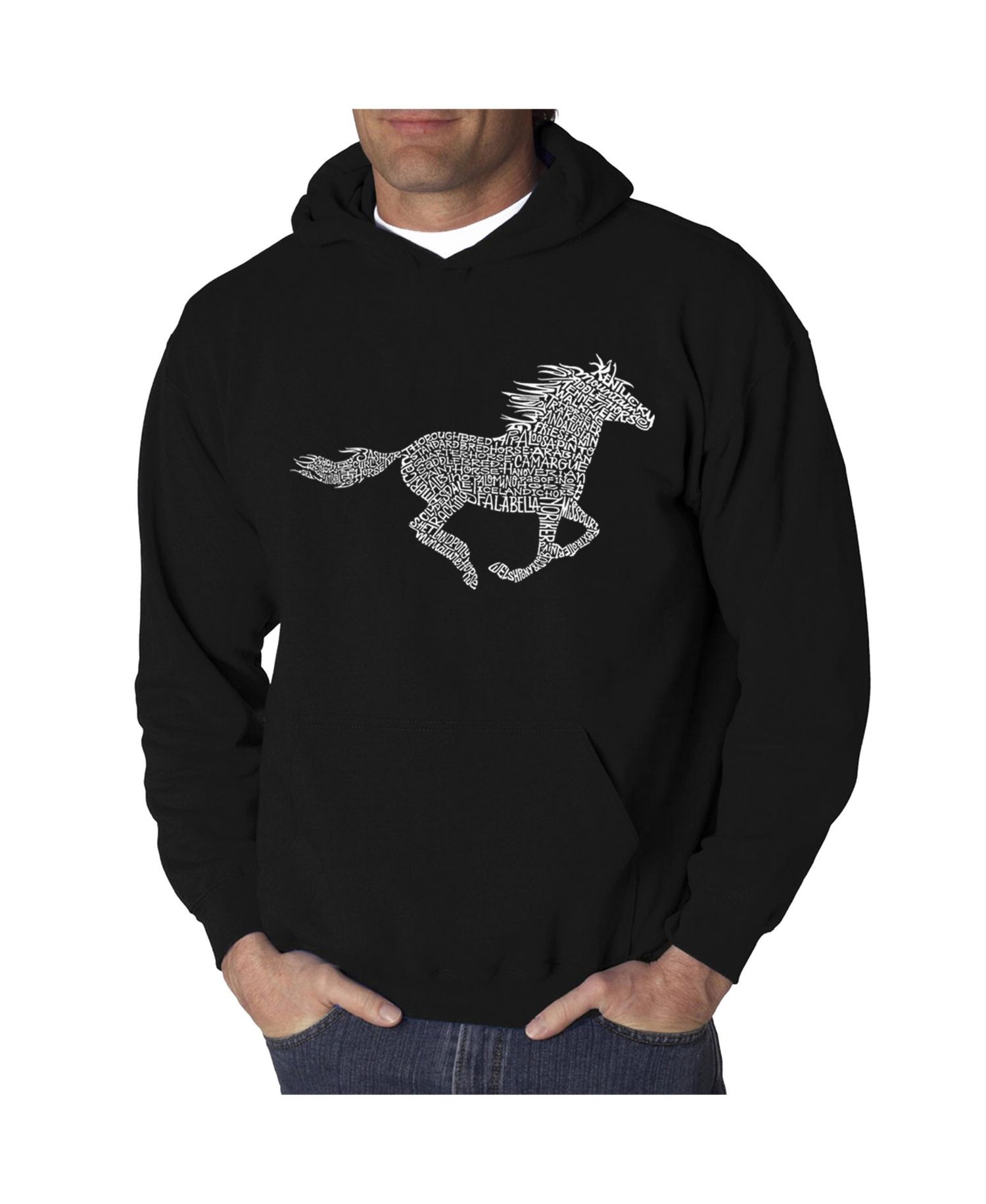 Men's Word Art Hoodie - Mustang