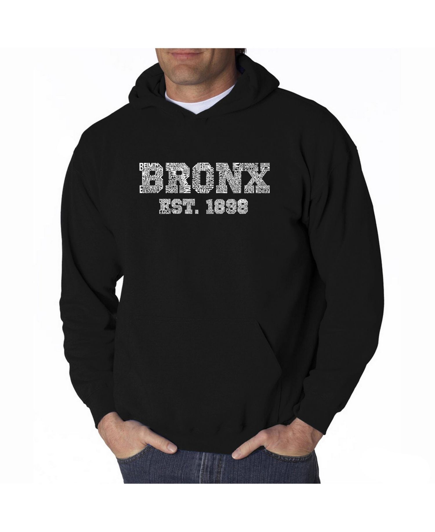Men's Word Art Hoodie - Popular Bronx, NY Neighborhoods