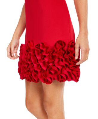 Ruffled-Hem Sheath Dress 