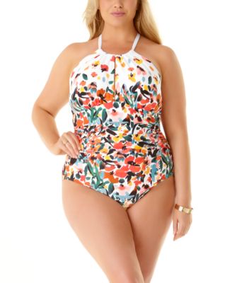 floral halter swimsuit