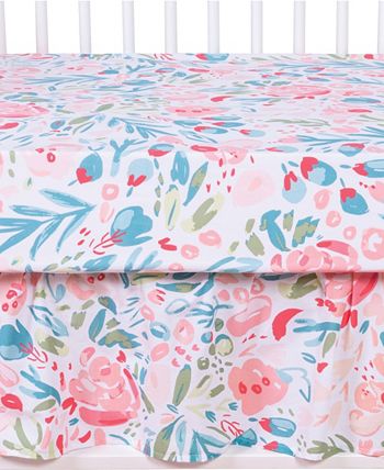 Trend Lab - Painterly Floral 3 piece Crib Bedding Set