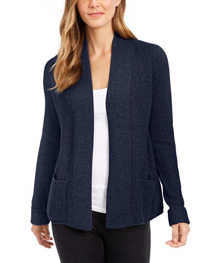 Charter Club Cotton Open-Front Cardigan, Created for Macy's - Macy's