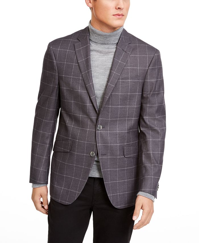Gray windowpane 2025 sport coat