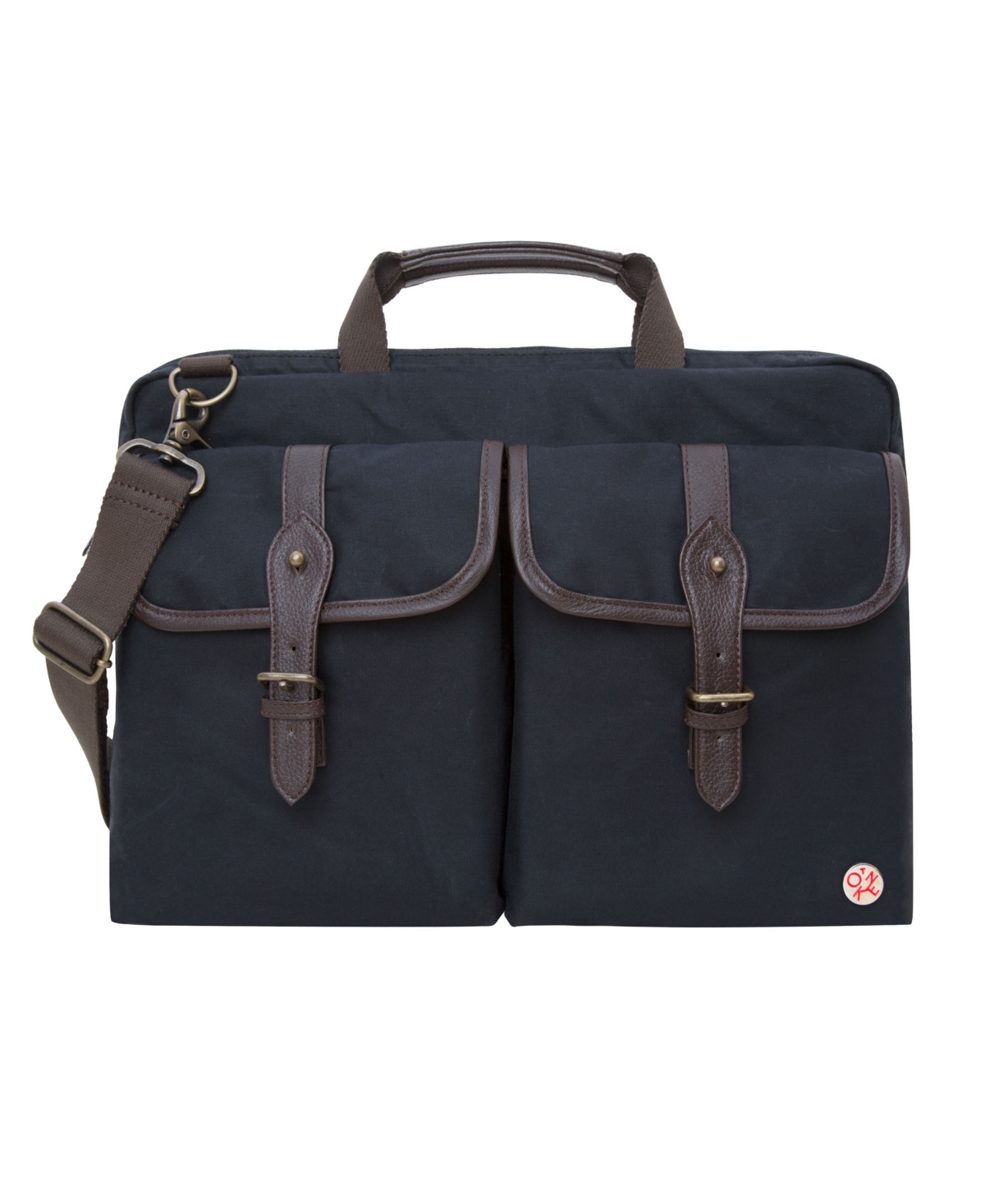 Shop Token Waxed Knickerbocker 15" Laptop Bag In Black,dark Brown