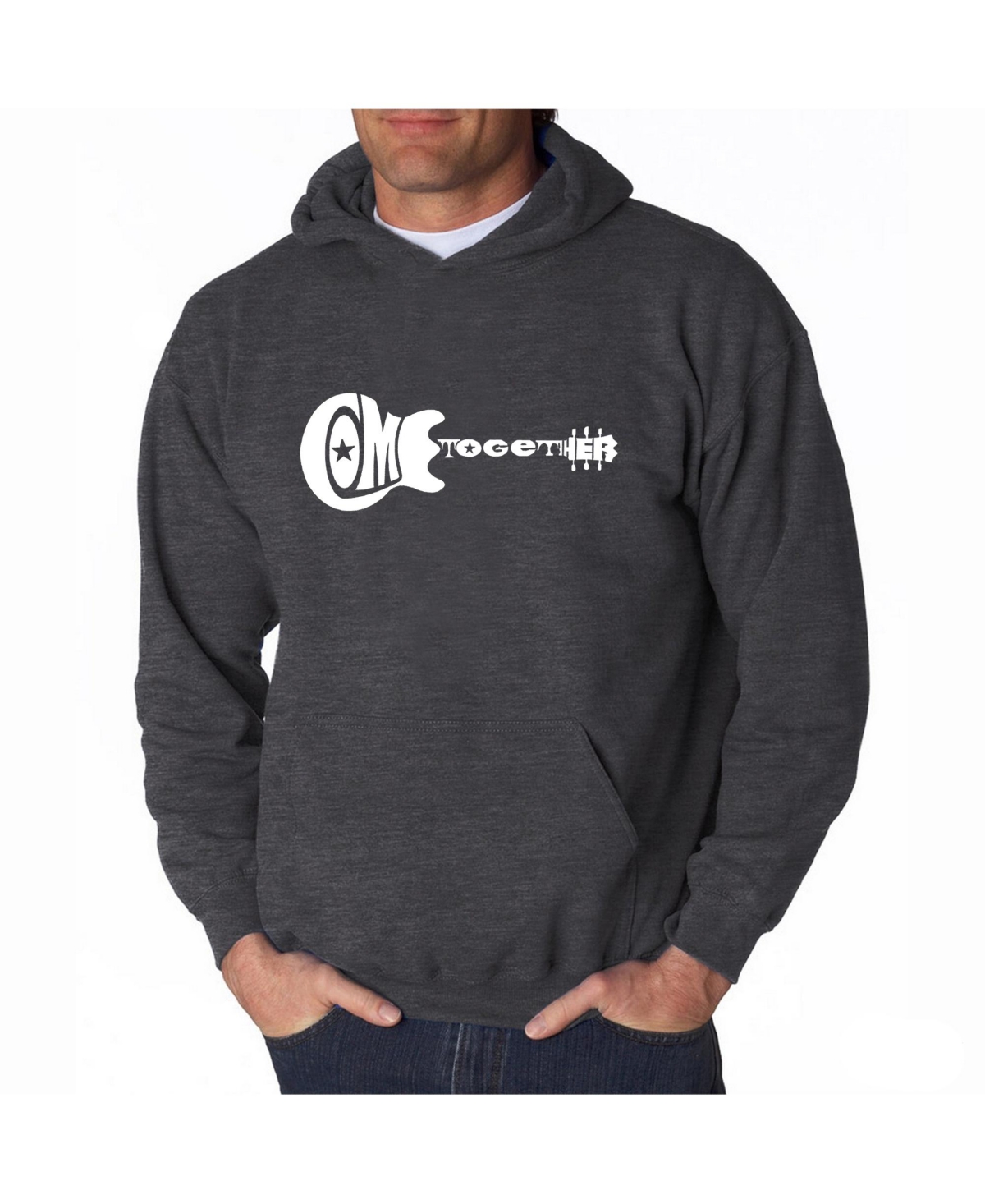 Men's Word Art Hoodie - Come Together - Dark Gray