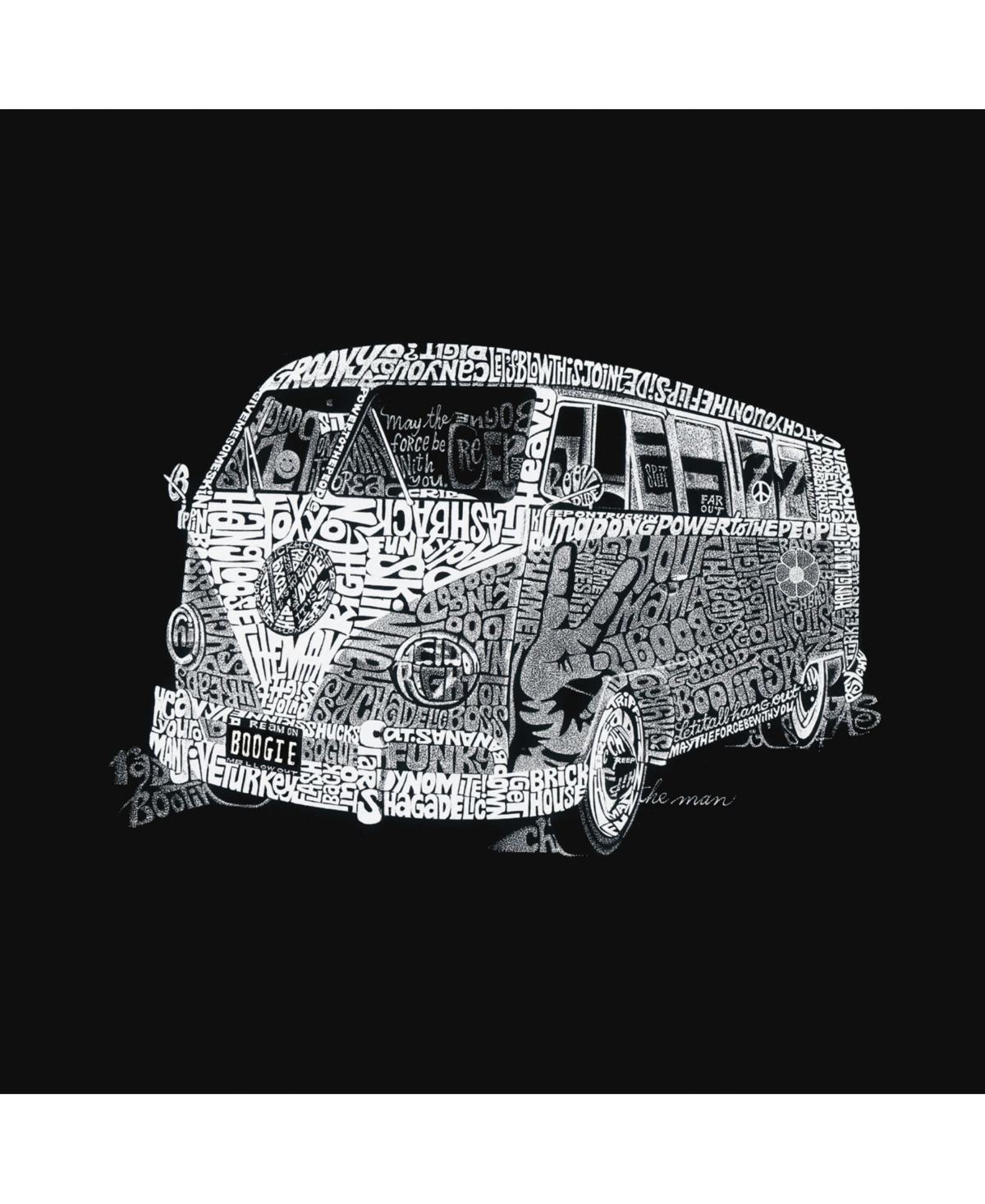 La Pop Art Men's Word Art Hooded Sweatshirt - The 70's