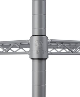 5-Tier Outdoor Wire Shelving Rack with NSF Includes Wheels