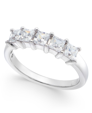 image of Diamond 5-Stone Band (1 ct. t.w.) in 14k White Gold