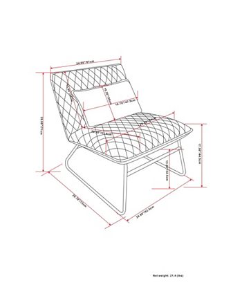 Simpli Home - Burke Accent Chair, Quick Ship