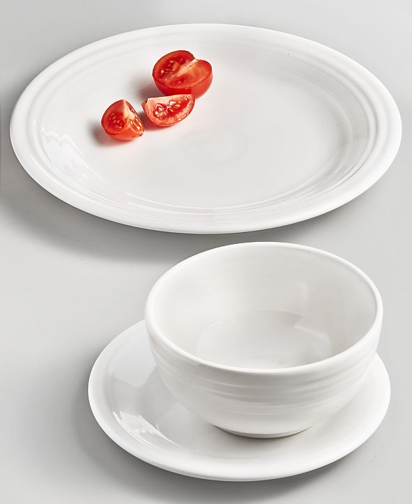 Fiesta White 3Pc. Bistro Set & Reviews Dinnerware Dining Macy's