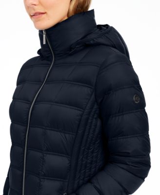 michael kors hooded maxi puffer coat