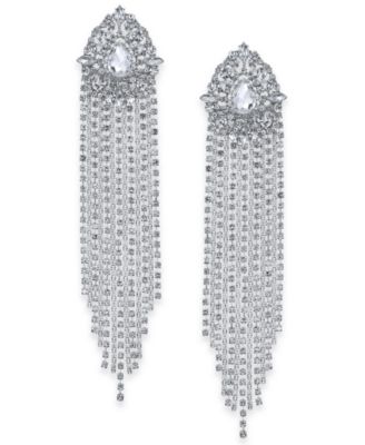 Thalia Sodi - Silver-Tone Crystal Statement Earrings