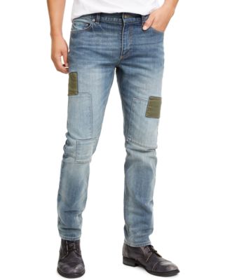 Slim-Fit Patched Jeans 