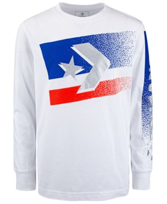 converse t shirt kids white