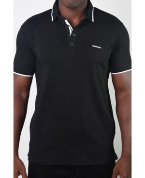 Members Only Men's Basic Short Sleeve Snap Button Polo
