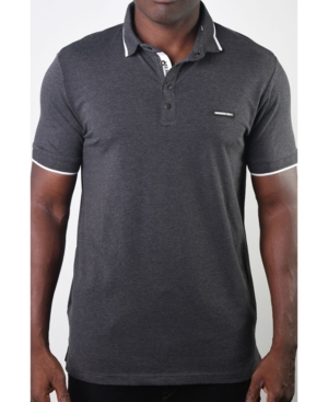 Members Only Men's Basic Short Sleeve Snap Button Polo