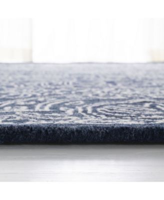 Etienne LRL6603N Navy and Ivory 4' X 6' Area Rug