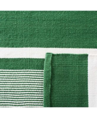 Hanover Stripe LRL2461B Green 5' X 8' Outdoor Area Rug