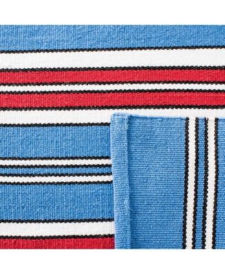 Leopold Stripe LRL2462D Royal Blue 5' X 8' Outdoor Area Rug