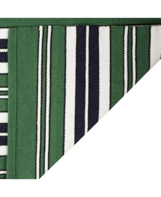Leopold Stripe LRL2462K Green 8' X 10' Outdoor Area Rug