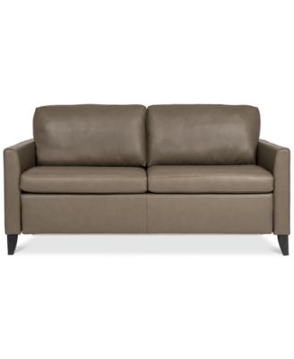 Priley 70" Leather Queen Sleeper Sofa