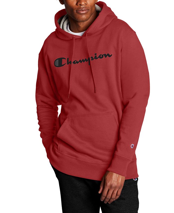 Champion Men's Script Logo Powerblend Hoodie & Reviews - Activewear ...