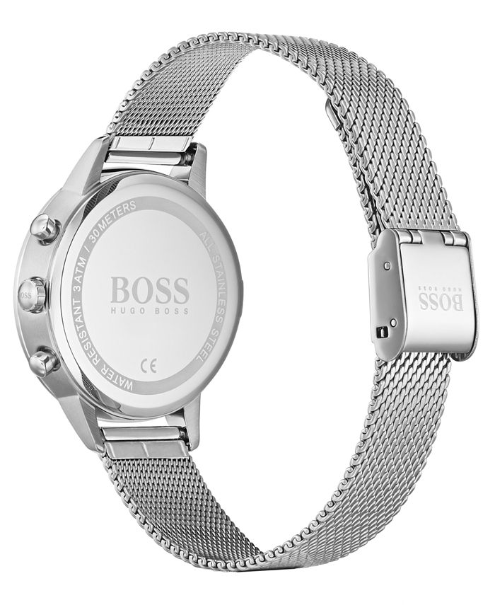 BOSS Women's Vivid Stainless Steel Mesh Bracelet Watch 36mm - Macy's