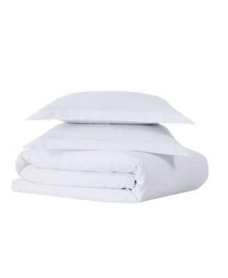 Solid Cotton Percale 2-Pc. Duvet Cover Set, Twin XL