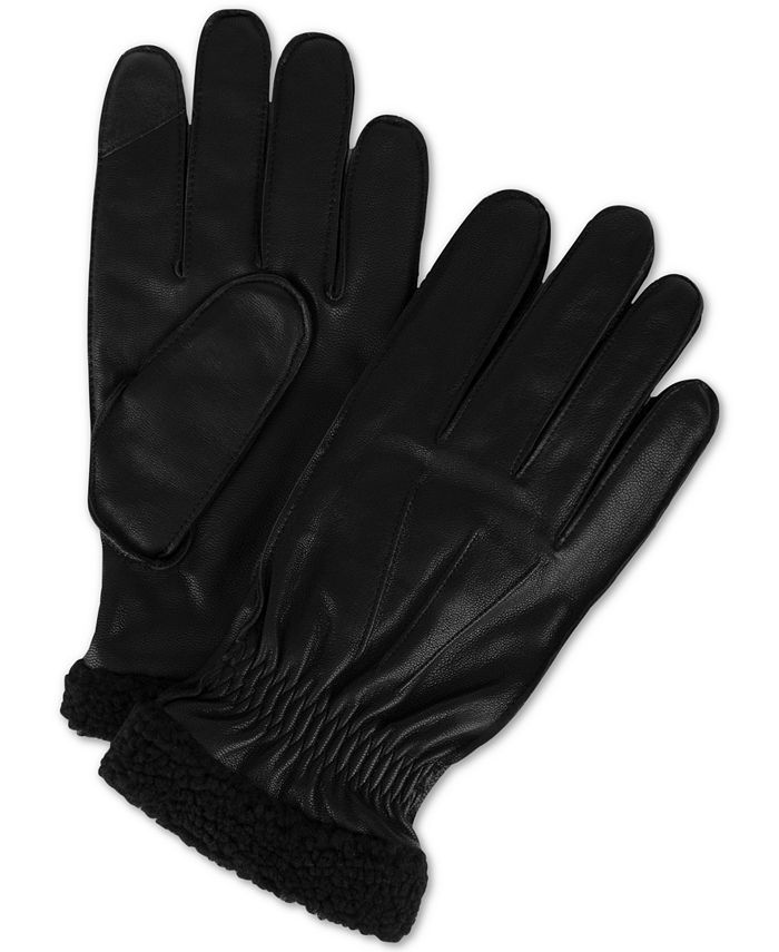 Tommy Hilfiger Men's Boulder Leather TouchScreen Gloves Macy's