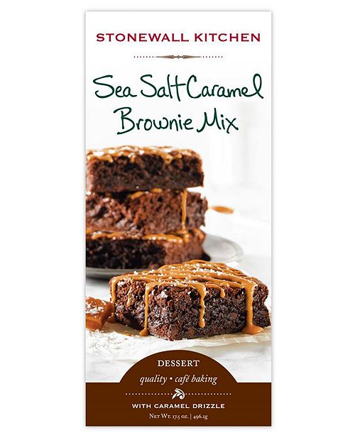 Stonewall Kitchen Dark Chocolate Sea Salt Caramel Brownie Mix