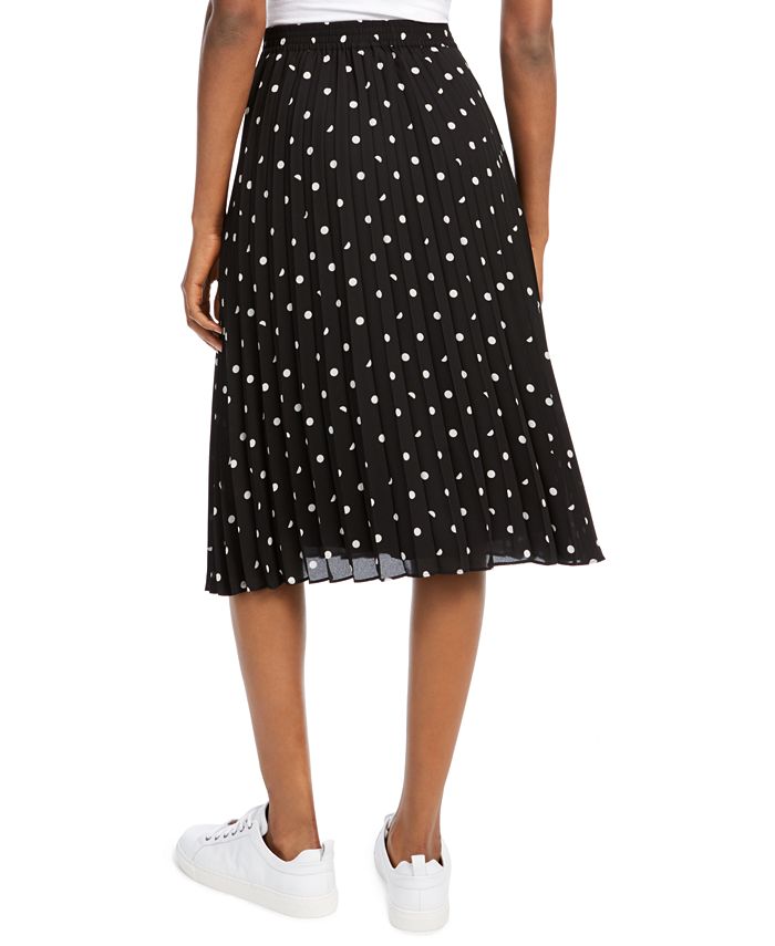 Maison Jules Pleated Polka Dot Midi Skirt, Created for Macy's - Macy's