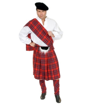 BuySeasons Men's Scottish Red Kilt Adult Costume