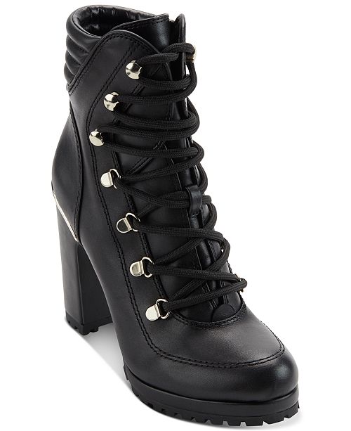 DKNY Women's Lenni Lace-Up Booties , Created for Macy's & Reviews ...